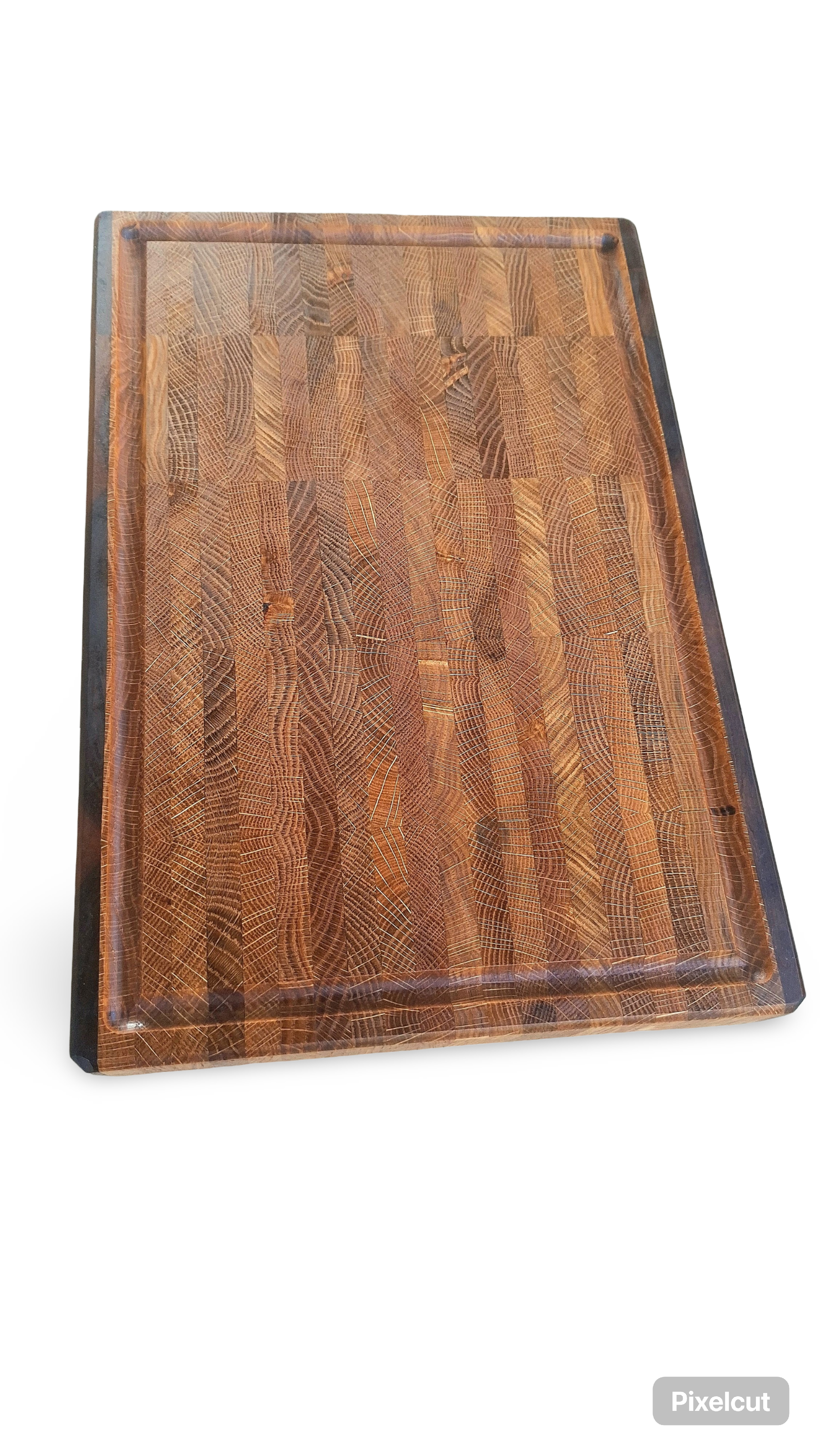 End Grain Cutting Board – American White Oak & Walnut | 400×270×47mm