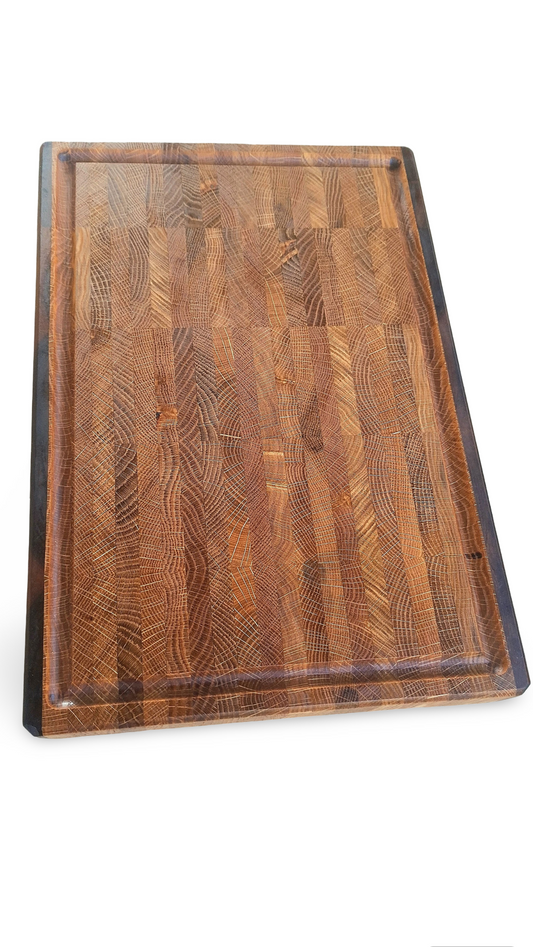 COMPACT - AMERICAN WHITE OAK & BLACK WALNUT - END GRAIN