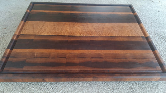 BLACK WALNUT + WHITE OAK + HICKORY ACCENTS - END GRAIN