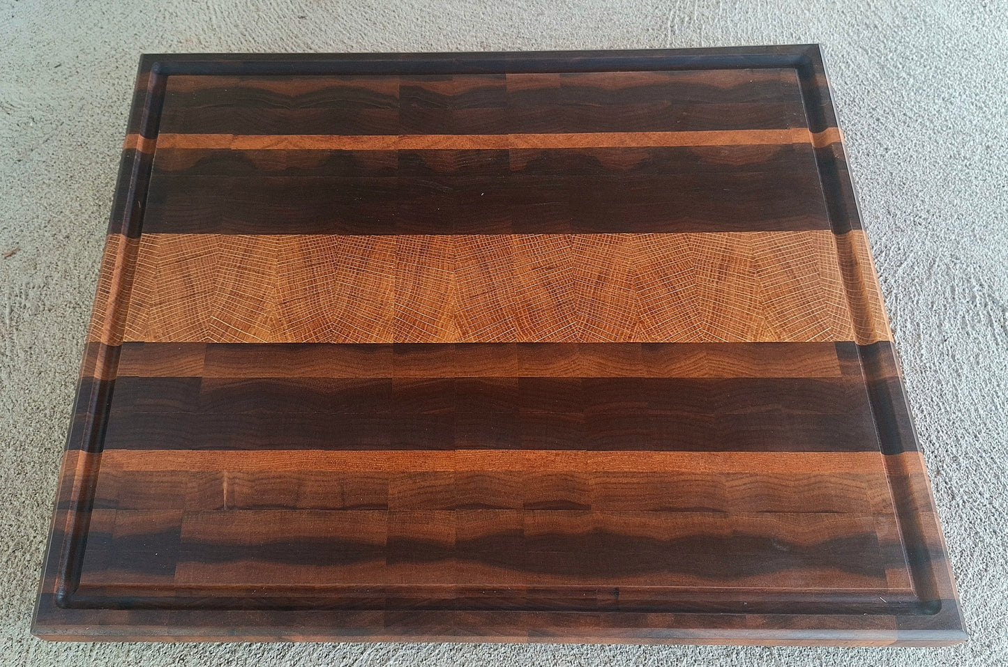 BLACK WALNUT + WHITE OAK + HICKORY ACCENTS - END GRAIN